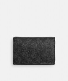 【SALE／62%OFF】COACH OUTLET 【公式】ビジネス カード ケース・シグネチャー キャンバス コーチ　アウトレット 財布・ポーチ・ケース 名刺入れ・カードケース ブラック【送料無料】