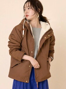 coen 【WEB限定カラー】CORDURA(R)撥水3WAYマウンテンパーカー(マウンパ/ マンパ/ボアブルゾン/フーディ—) コーエン コート/ジャケット マウンテンパーカー ブラウン ブラック ベージュ ネイビー パープル【送料無料】