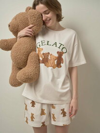 gelato pique ベアワンポイントTシャツ ジェラートピケ インナー・ルームウェア その他のインナー・ルームウェア ホワイト ネイビー【送料無料】