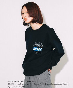 �ySALE�^40%OFF�zBEAMS T �ySPECIAL PRICE�zSPAM(R)BRAND CREW SWEAT �r�[���X �A�E�g���b�g �g�b�v�X �X�E�F�b�g�E�g���[�i�[ �u���[ �u���b�N�y���������z