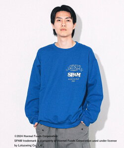�ySALE�^40%OFF�zBEAMS T �ySPECIAL PRICE�zSPAM(R)BRAND CREW SWEAT �r�[���X �A�E�g���b�g �g�b�v�X �X�E�F�b�g�E�g���[�i�[ �u���[ �u���b�N�y���������z