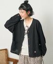 別注 リネンレーヨンノーカラーVネックジャケット<セットアップ対応>