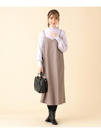 【SALE／50%OFF】Feroux 【洗える】エコレザーキャミドレ ワンピース フェルゥ ワンピース・ドレス その他のワンピース・ドレス ブラウン グリーン【送料無料】