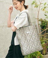 【SALE／20%OFF】ikka キルト縦長トートバッグ イッカ バッグ その他のバッグ ブラック グレー