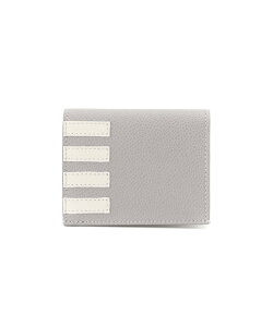THOM BROWNE DOUBLE CARD HOLDER IN PEBBLE GRAIN LEATHER �g���u���E�� ���z�E�|�[�`�E�P�[�X ���h����E�J�[�h�P�[�X �l�C�r�[ �O���[�y���������z