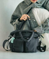 LEPSIM 【500mlペットボトルも入る】撥水11ポケットトート レプシィム バッグ トートバッグ グレー ホワ…