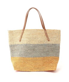 Sans Arcidet Sans Arcidet/サンアルシデ レザーハンドルラフィアバッグS ドレスアンドモア バッグ かごバッグ レッド ベージュ グリーン グレー【送料無料】