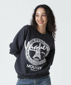 ROYAL FLASH VAQUERA×MOUSSY/���@�P��×�}�E�W�[/VQ OVERSIZED SWEATSHIRT ���C�����t���b�V�� �g�b�v�X �J�b�g�\�[�ET�V���c �O���[ �u���b�N�y���������z