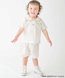 【SALE／40%OFF】petit main 【いないいないばあっ!】衿つきセットアップ ナルミヤオンライン トップス アンサンブル ホワイト