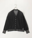 袖口ラメシアーVネックカーディガン