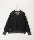 袖口ラメシアーVネックカーディガン