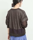 袖口ラメシアーVネックカーディガン