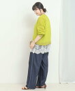 袖口ラメシアーVネックカーディガン
