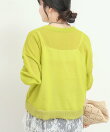 袖口ラメシアーVネックカーディガン
