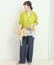 袖口ラメシアーVネックカーディガン
