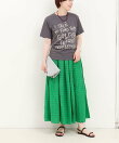 シアーチェックプリーツスカート