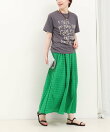 シアーチェックプリーツスカート
