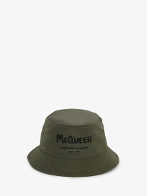 Alexander McQueen McQueen Graffiti バケットハット アレキサンダー・マックイーン 帽子/ヘア小物 ハット カーキ【送料無料】