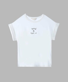 【SALE／50%OFF】To b. by agnes b. スリーレイヤードロゴTシャツ アニエスベー トップス カットソー・Tシャツ ホワイト