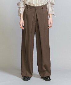 【SALE／80%OFF】BEAUTY&YOUTH UNITED ARROWS フロントタック ワイドパンツ ユナイテッドアローズ アウトレット パンツ その他のパンツ ブラウン グレー ホワイト