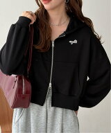 【SALE／20%OFF】GeeRA 【PENNEYS】裏毛ダブルジップショートパーカー ジーラ トップス パーカー・フーデ…