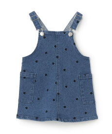 【SALE／10%OFF】petit main 【リンク】刺しゅうサロペスカート ナルミヤオンライン ワンピース・ドレス ジャンパースカート ホワイト ピンク ブルー