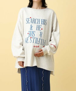 LEPSIM 【産前・産後対応】マタニティ/裏毛ロゴ刺繍スウェット レプシィム マタニティウェア・ベビー用品 マタニティトップス グレー【送料無料】