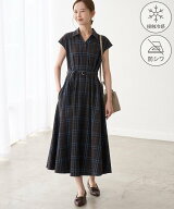 ROPE' PICNIC ウエストタックチェックアソートワンピース/接触冷感・防シワ・リンクコーデ ロペピクニッ…