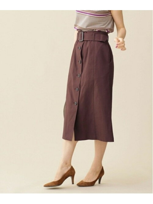 Nano Universe フロント釦ベルト付きスカート Rakuten Fashion 楽天ファッション 旧楽天ブランドアベニュー T