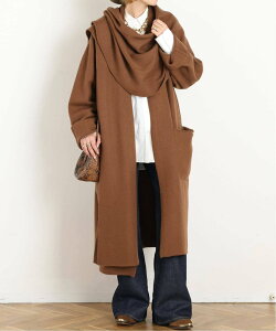 AP STUDIO �yLAMRONS/���������Y�zSCARF LAP COAT �G�[�s�[�X�g�D�f�B�I �W���P�b�g�E�A�E�^�[ �u���]���E�W�����p�[ �u���E���y���������z