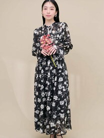 【SALE／30%OFF】natural couture フラワージャガードプチハイパイピングワンピース ナチュラルクチュール ワンピース・ドレス その他のワンピース・ドレス ホワイト ブラック ベージュ【送料無料】