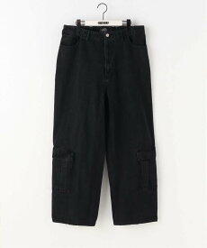 417 EDIFICE 【AFB / エーエフビー】STUDDED DENIM CARGO PANTS フォーワンセブン エディフィス パンツ ジーンズ・デニムパンツ ブラック ブルー【送料無料】