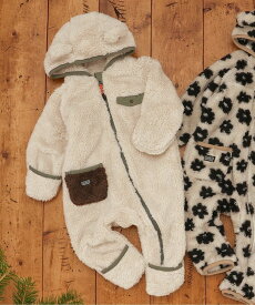 BREEZE ファーフリースジャンプスーツ エフオーオンラインストア マタニティウェア・ベビー用品 その他のベビーグッズ ベージュ ホワイト【送料無料】