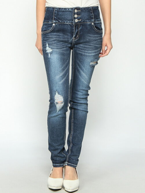 Janiss ハイウエストサイドスラッシュスキニーパンツ Rakuten