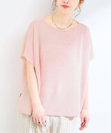 B.C STOCK 《予約》手洗い可 / FRENCH ICY LINEN ポンチョプルオーバー ベーセーストック トップス ニッ…