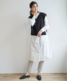 【SALE／30%OFF】ikka 【2点セット】ニットベストシャツワンピセット イッカ ワンピース・ドレス その他のワンピース・ドレス ベージュ グレー ブラック【送料無料】