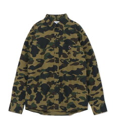 A BATHING APE 1ST CAMO BD SHIRT ア ベイシング エイプ トップス シャツ・ブラウス グリーン【送料無料】