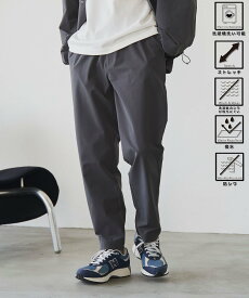【SALE／50%OFF】coen ハイカーテックスリムパンツ【防シワ/ストレッチ/撥水/ウォッシャブル】 コーエン パンツ その他のパンツ ブラウン ブラック グレー