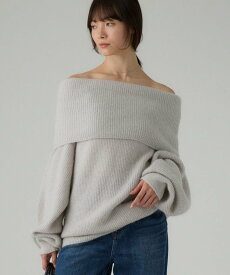 BABYLONE オフショルニットプルオーバー バビロン トップス ニット グレー ブラウン【送料無料】