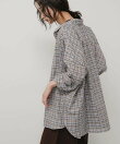 『接触冷感』UVケアチェックルーズシャツ