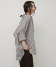 『接触冷感』UVケアチェックルーズシャツ