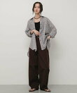 『接触冷感』UVケアチェックルーズシャツ