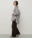『接触冷感』UVケアチェックルーズシャツ