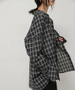 『接触冷感』UVケアチェックルーズシャツ