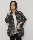 『接触冷感』UVケアチェックルーズシャツ