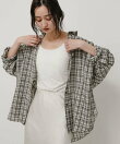 『接触冷感』UVケアチェックルーズシャツ