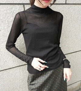 LE CIEL BLEU ���u�h�^�[�g���l�b�N / Ribbed Turtleneck ���V�F���u���[ �g�b�v�X �j�b�g �O���[ �u���b�N �z���C�g �l�C�r�[�y���������z