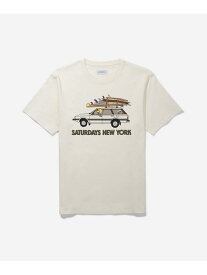 【SALE／50%OFF】Saturdays NYC Surfs Up Standard Tee サタデーズ　ニューヨークシティ トップス カットソー・Tシャツ ホワイト グリーン