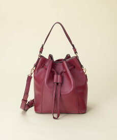 MIAN 【2way/デイリー/シーズンレス】LOTUS/巾着2wayショルダーバッグ トライシル バッグ ショルダーバッグ ブルー ベージュ ホワイト オレンジ シルバー ブラウン レッド ブラック【送料無料】