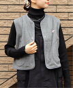 DANTON FLEECE VEST A0521 ステップス トップス ベスト・ジレ グレー ブラック ブラウン レッド【送料無料】